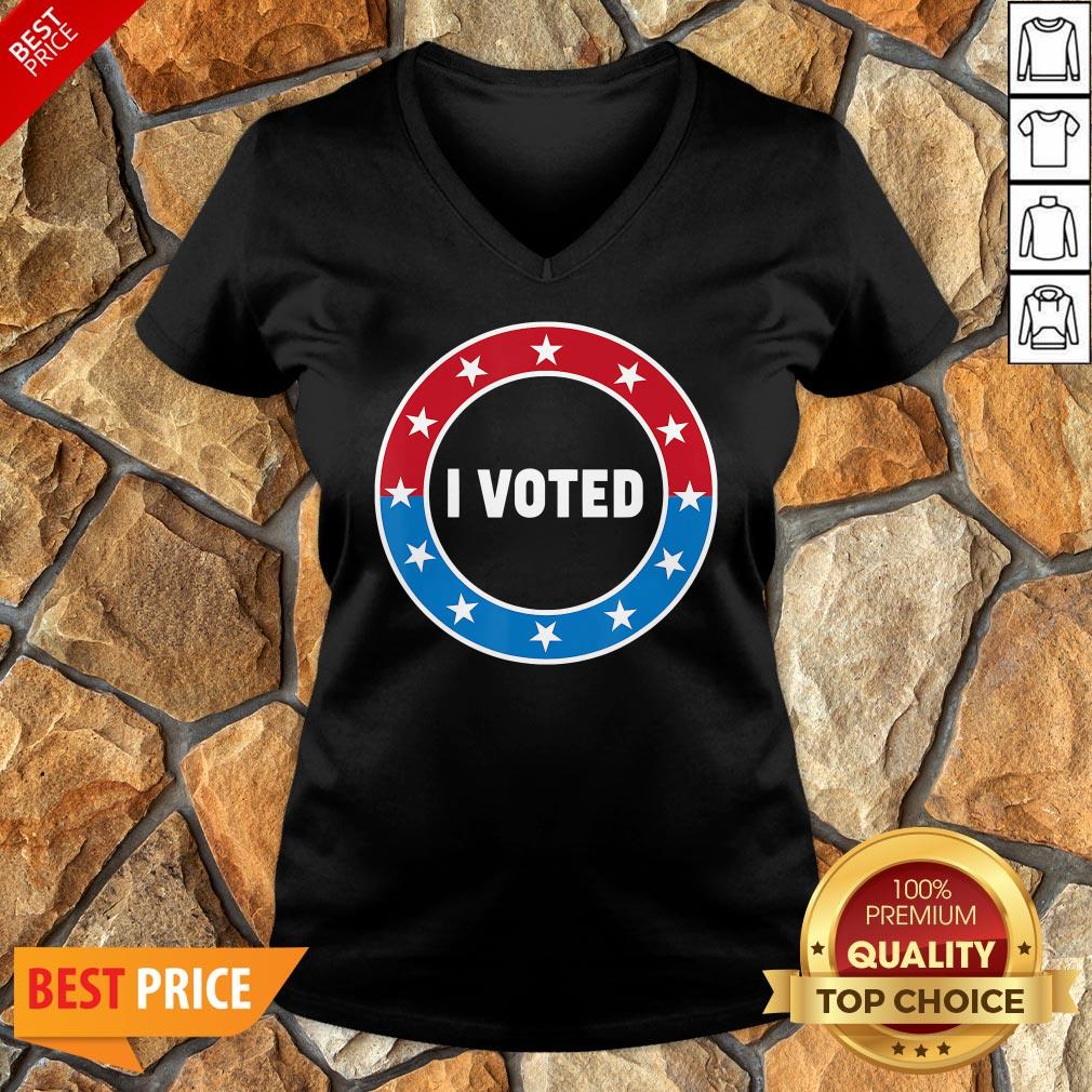 I Voted USA Election 2020 Red White Blue Voting Sticker Shirt
