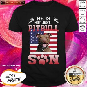 American Flag He Is Not Just A Pitbull He Is My Son Shirt