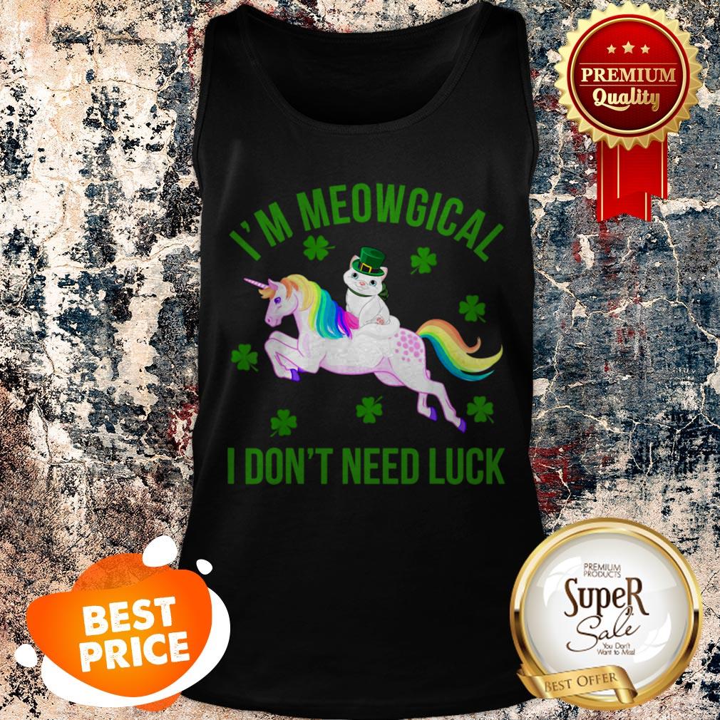 Nice I’m Meowgical St Patrick’s Day Leprechaun Cat Unicorn T-shirt