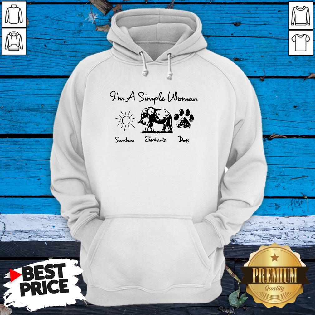 I’m A Simple Woman Sunshine Elephants Dogs Shirt