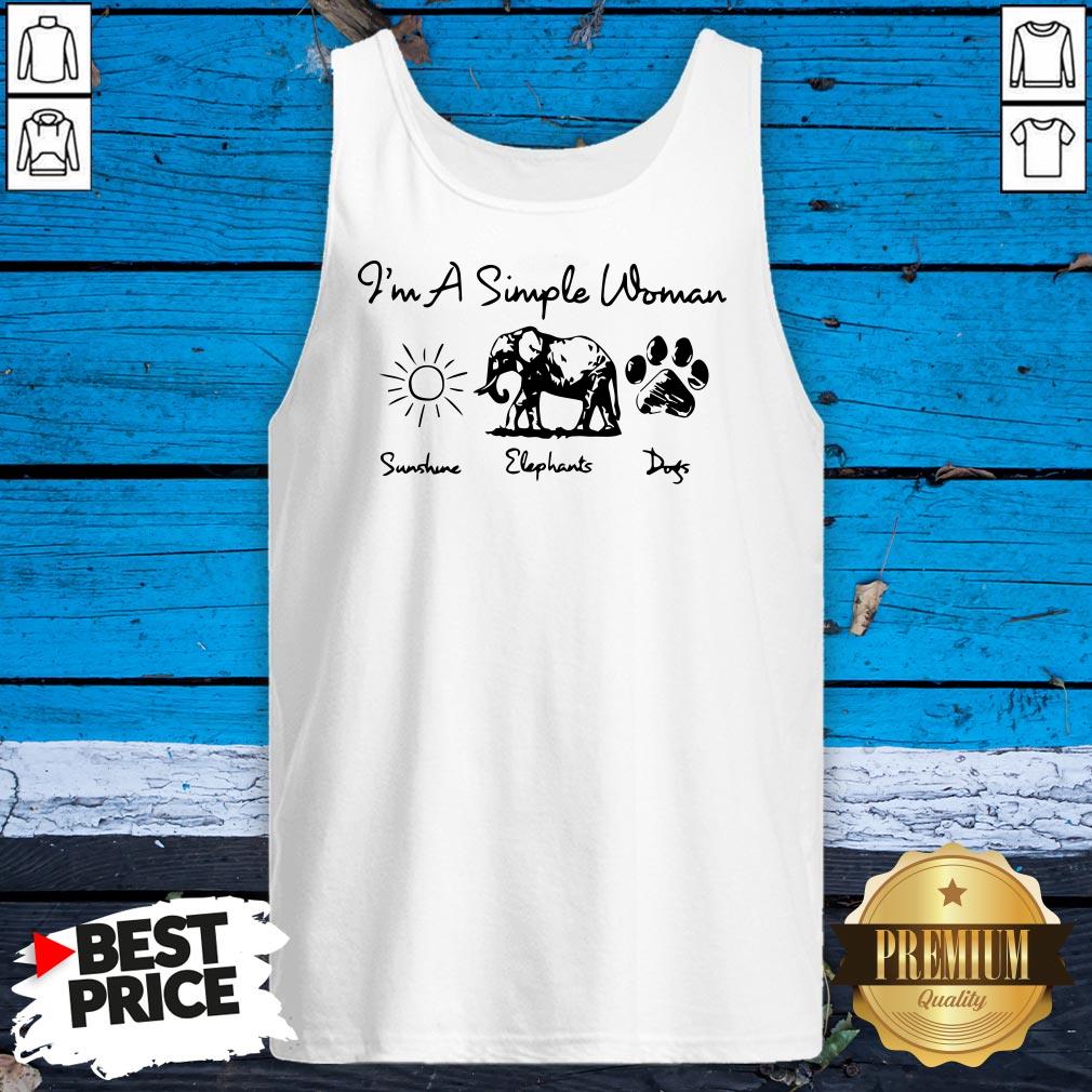 I’m A Simple Woman Sunshine Elephants Dogs Shirt