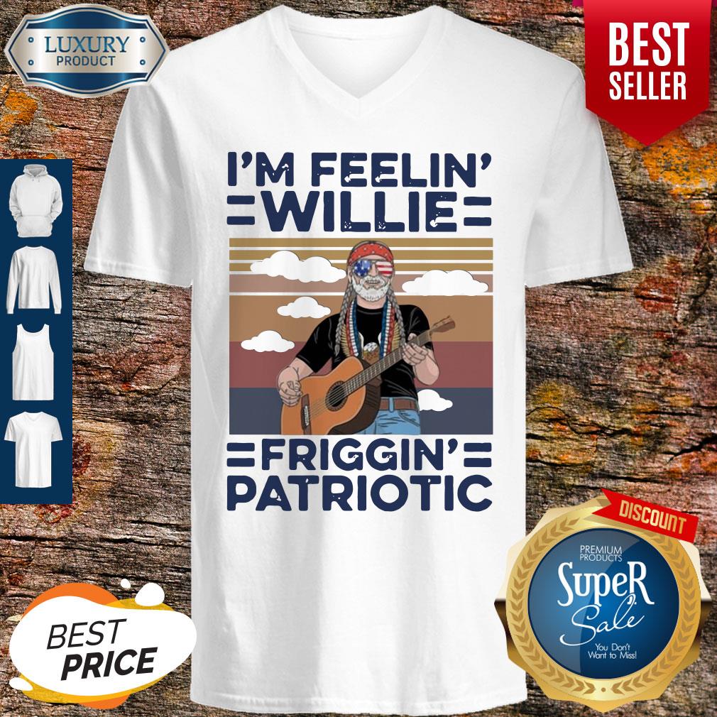 I'm Feelin' Willie Friggin' Patriotic Guitar Vintage Shirt