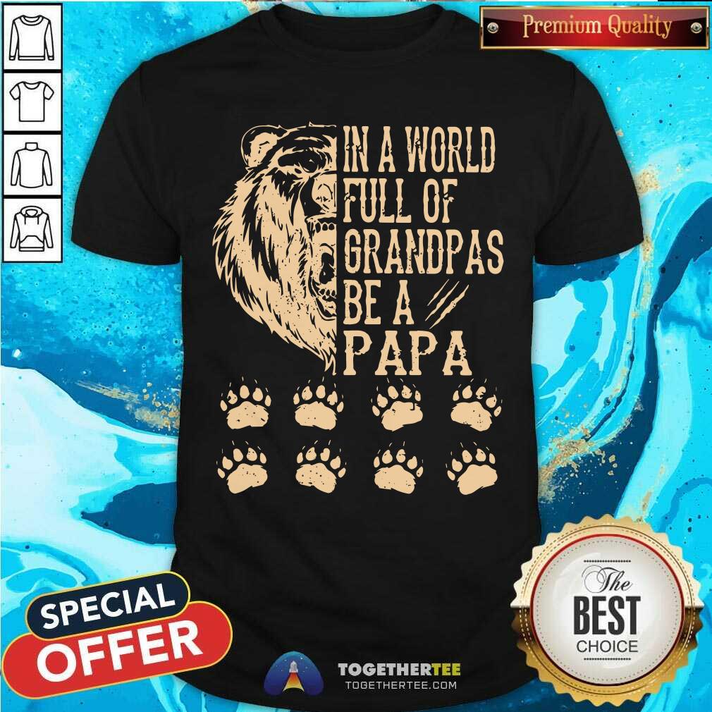 In A World Full Of Grandpas Be A Papa Bear Shirt