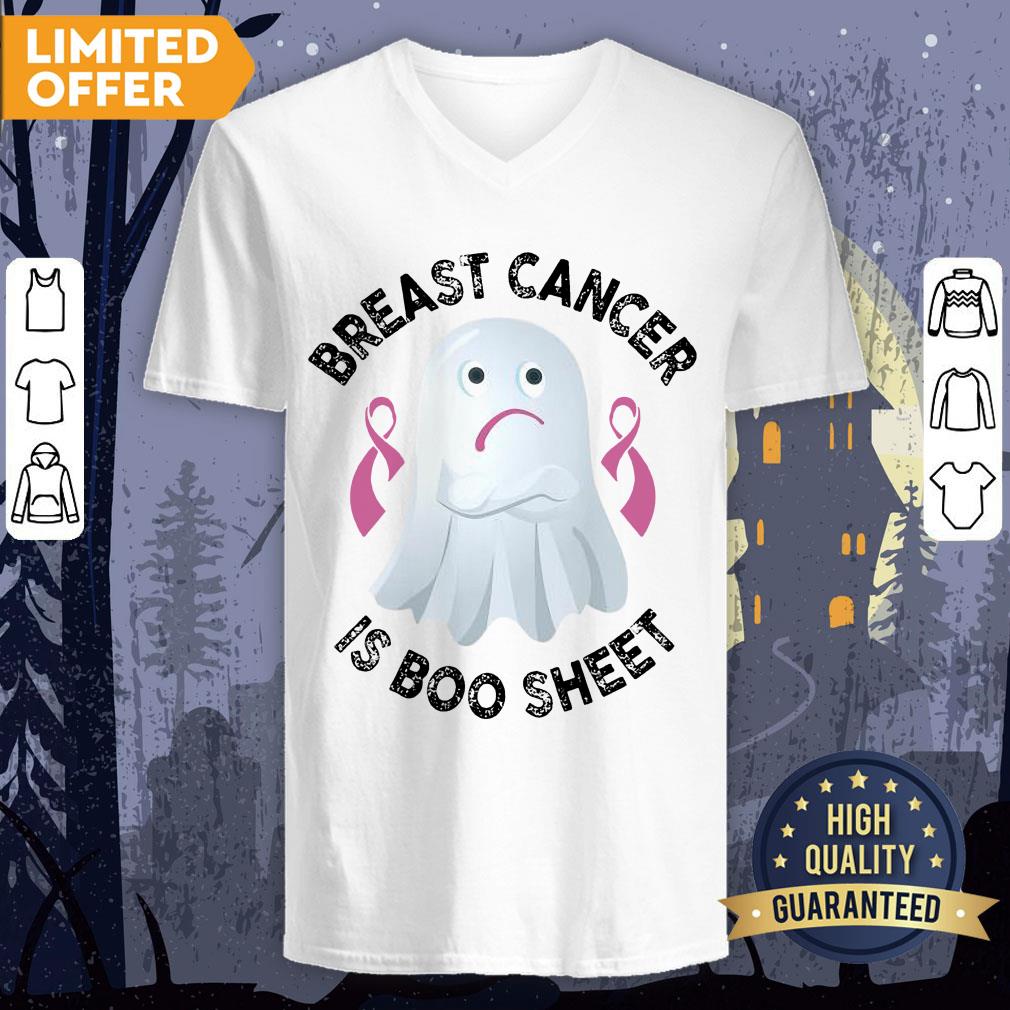In October We Wear Pink Breast Cancer Boo Sheet Halloween T-Shirt