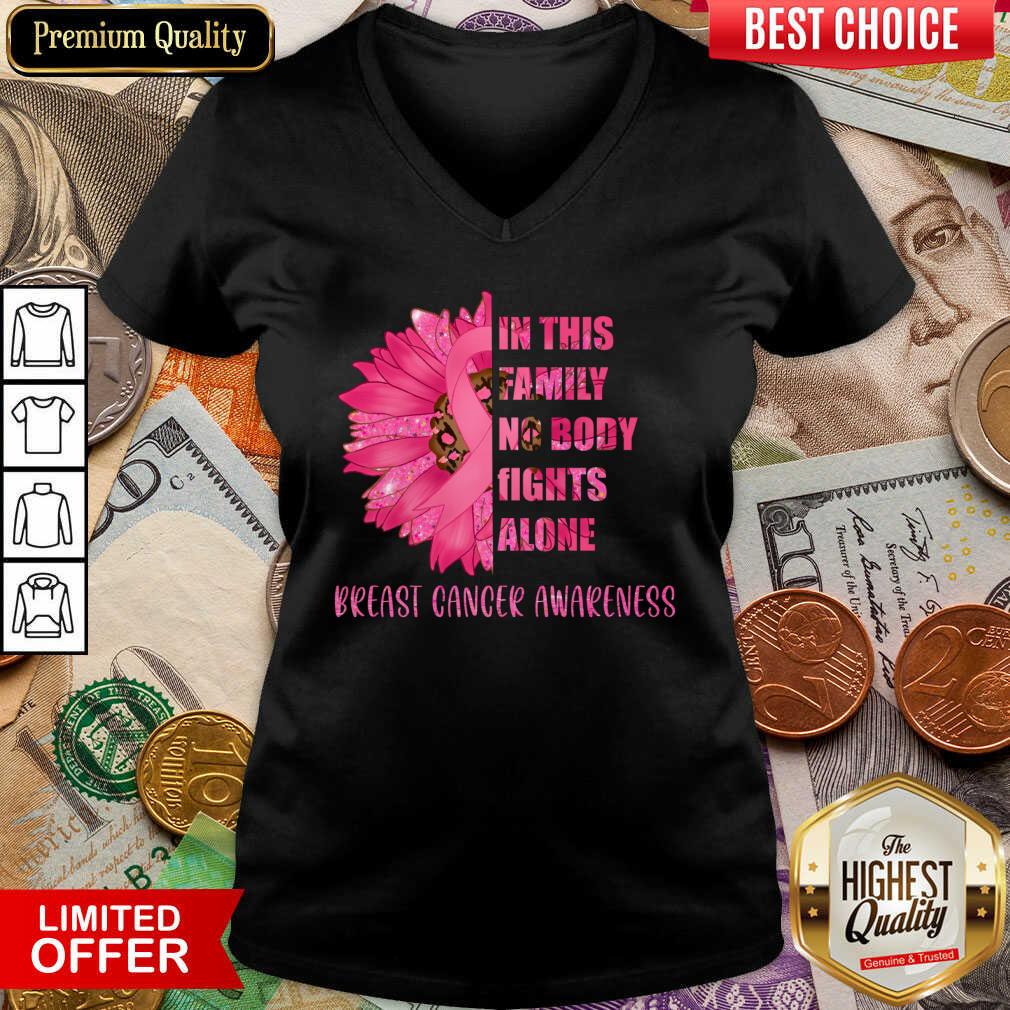 In This Family Nobody Fights Alone Breast Cancer Awareness Shirt