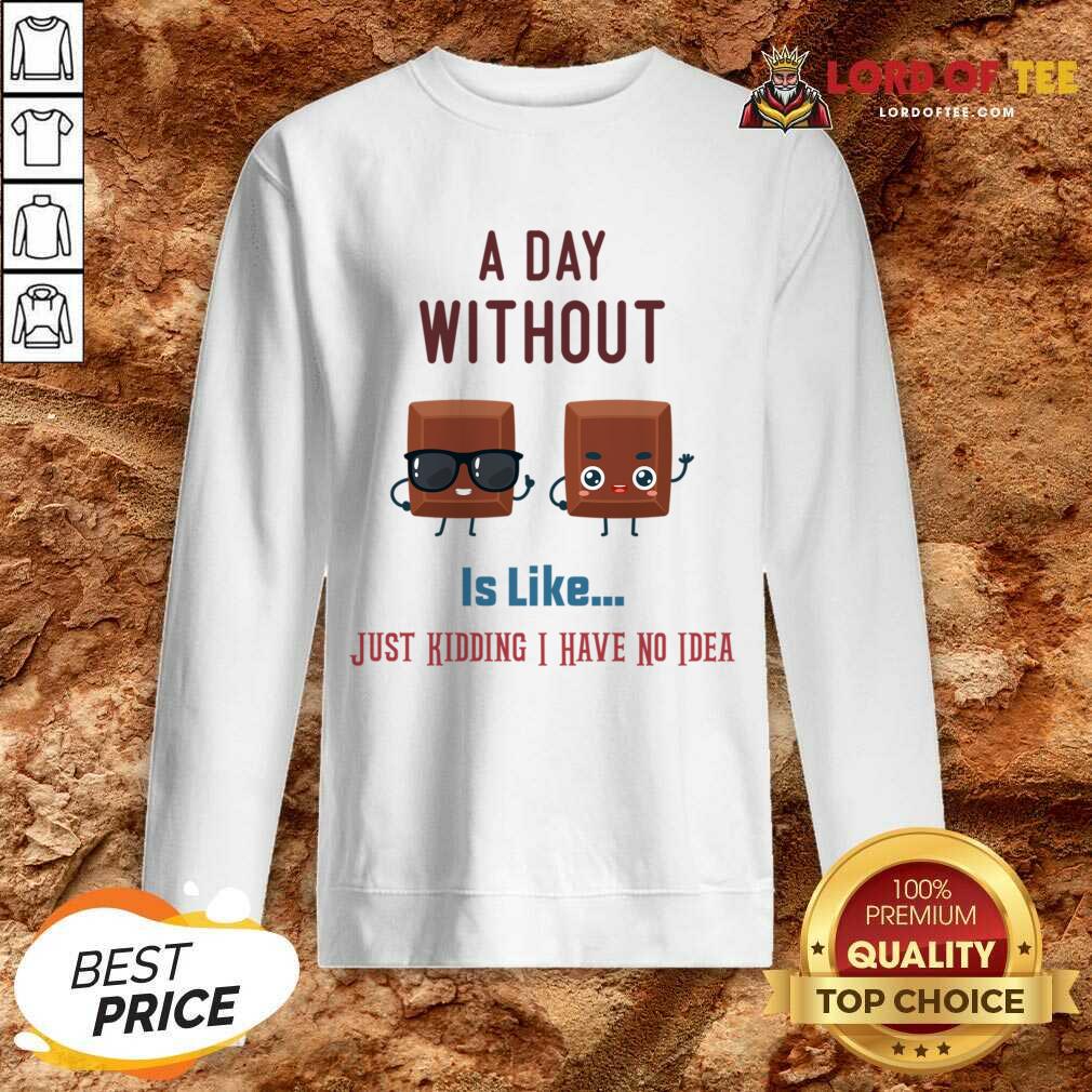 A Day Without Wine Is Like Just Kidding I Have No Idea Shirt