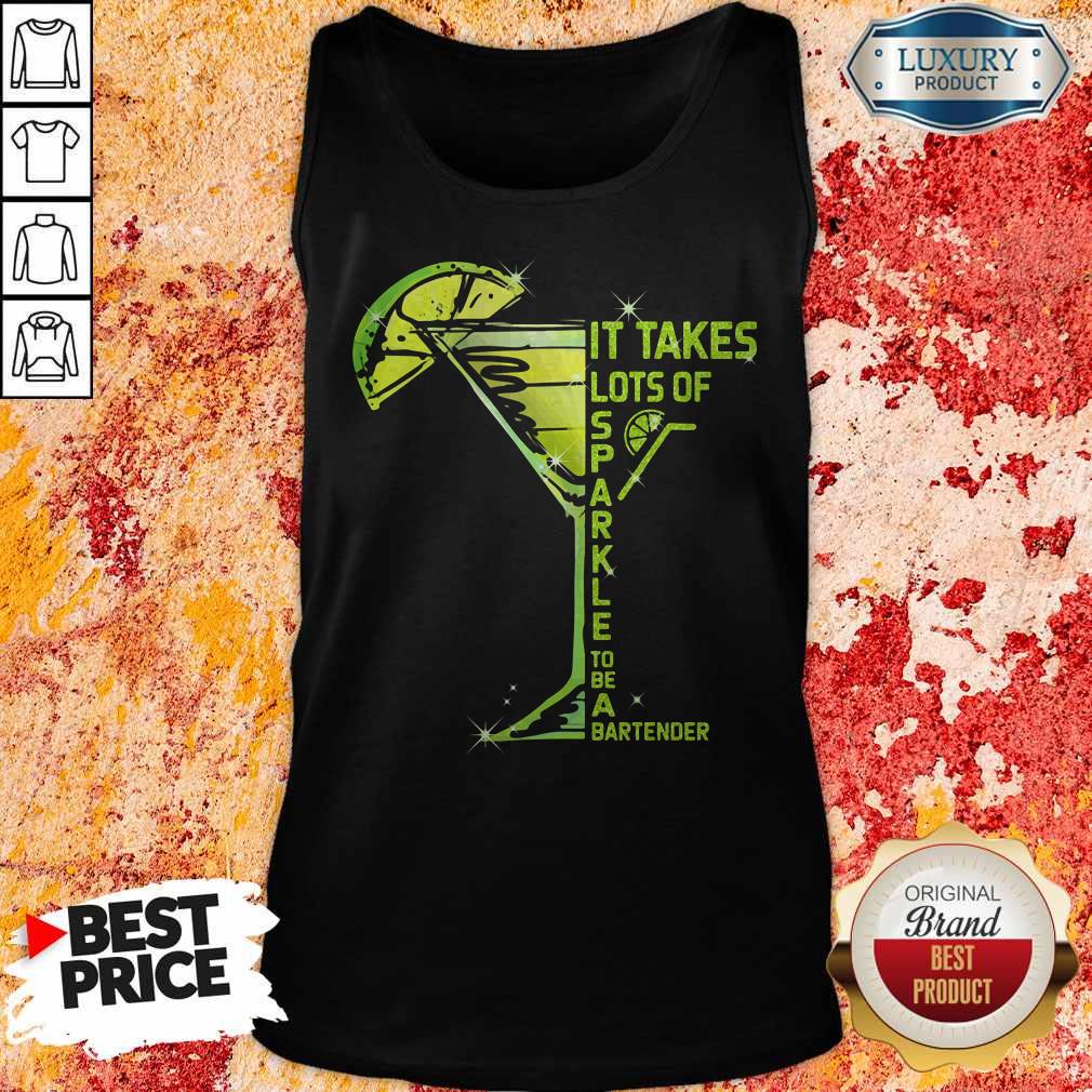 It Takes Lots Of Sparkle To Be Bartender Glass Lemon Shirt