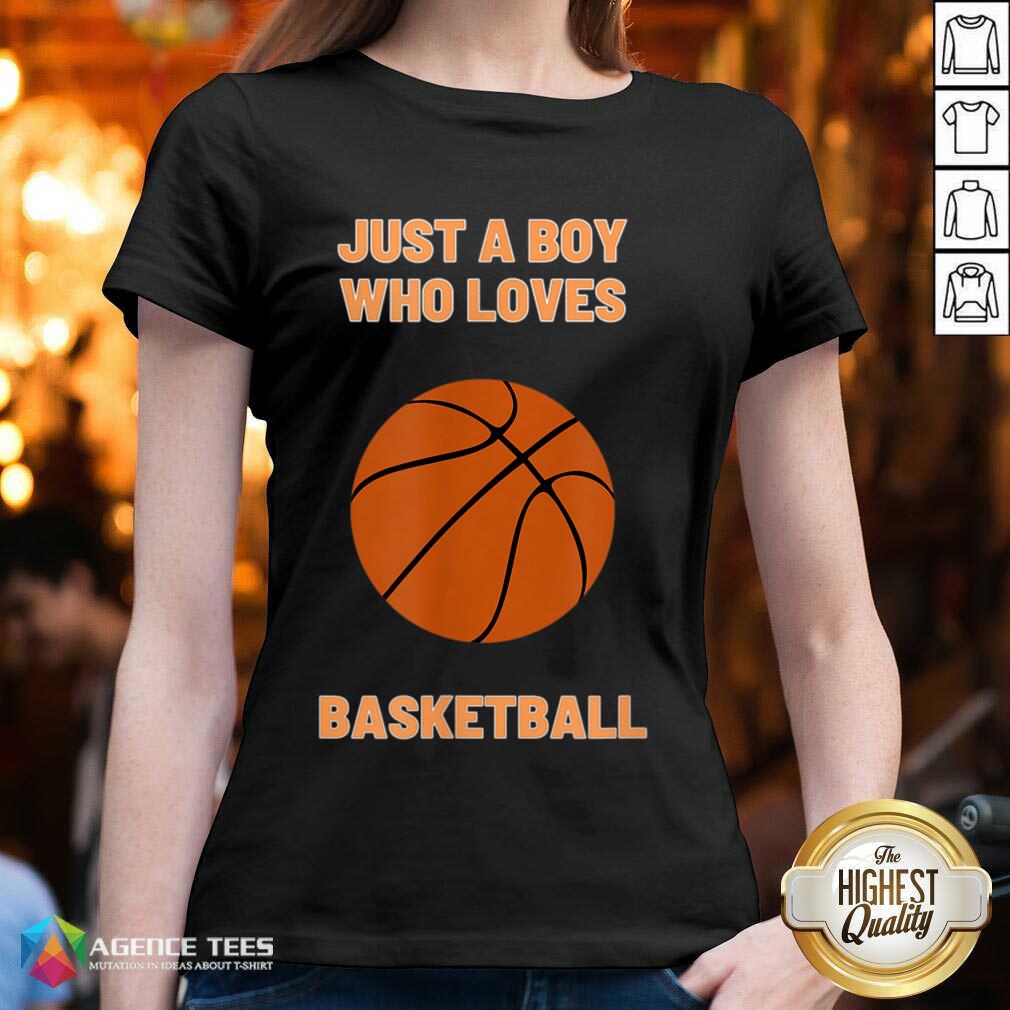 Just A Boy Who Loves 1 Basketball Shirt