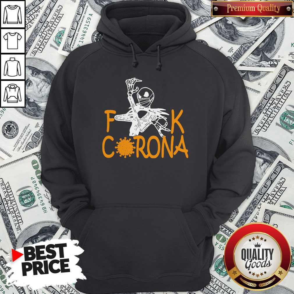 Jack Skellington Face Mask Fuck Corona Shirt