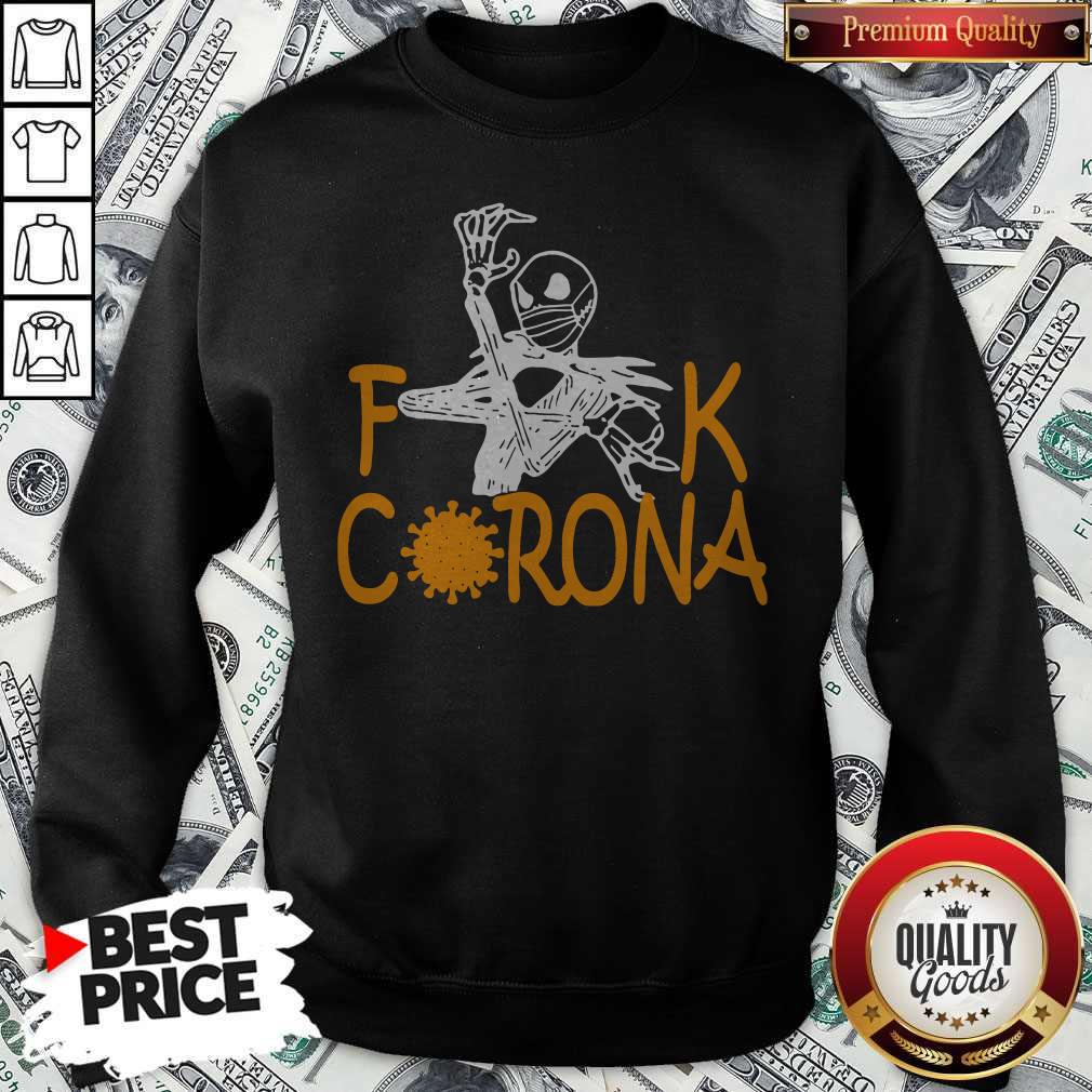 Jack Skellington Face Mask Fuck Corona Shirt