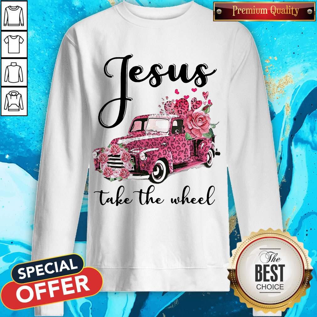 Jesus Take The Wheel Leopard Valentines Truck Shirt
