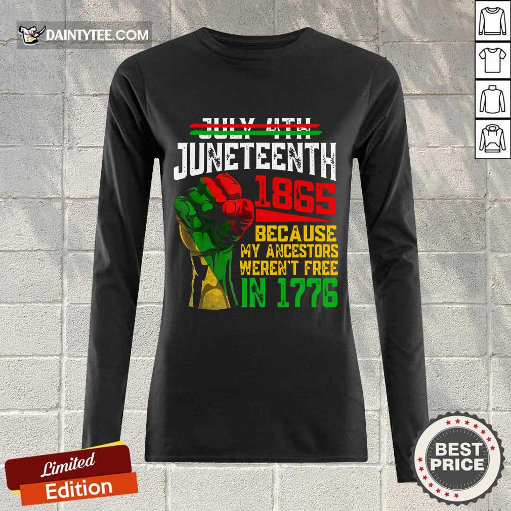Juneteenth 1865 Were Not Free In 1776 Shirt