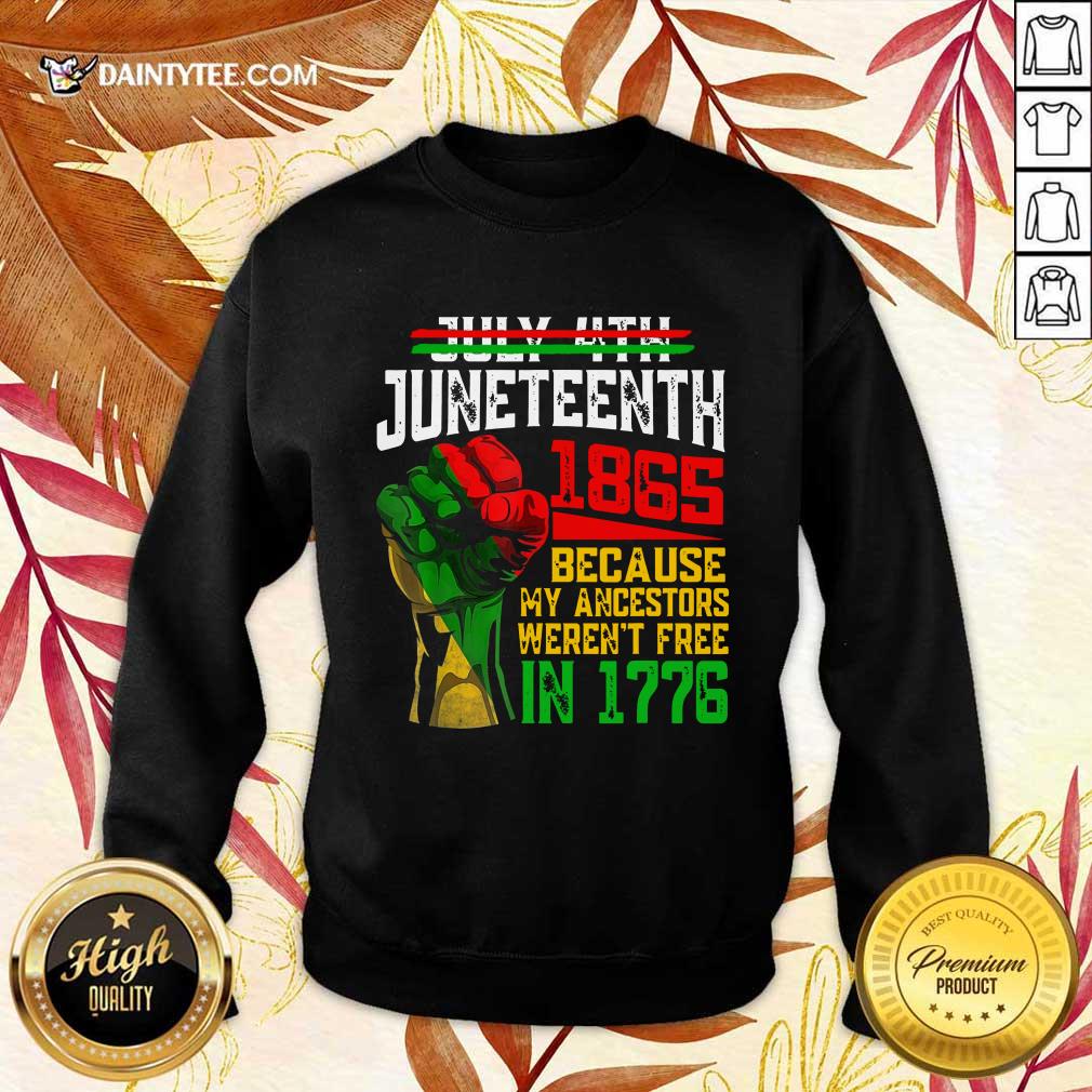 Juneteenth 1865 Were Not Free In 1776 Shirt