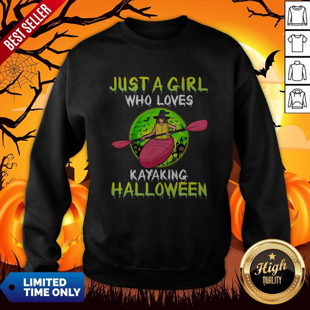 Just A Girl Who Loves Kayaking Halloween Shirt