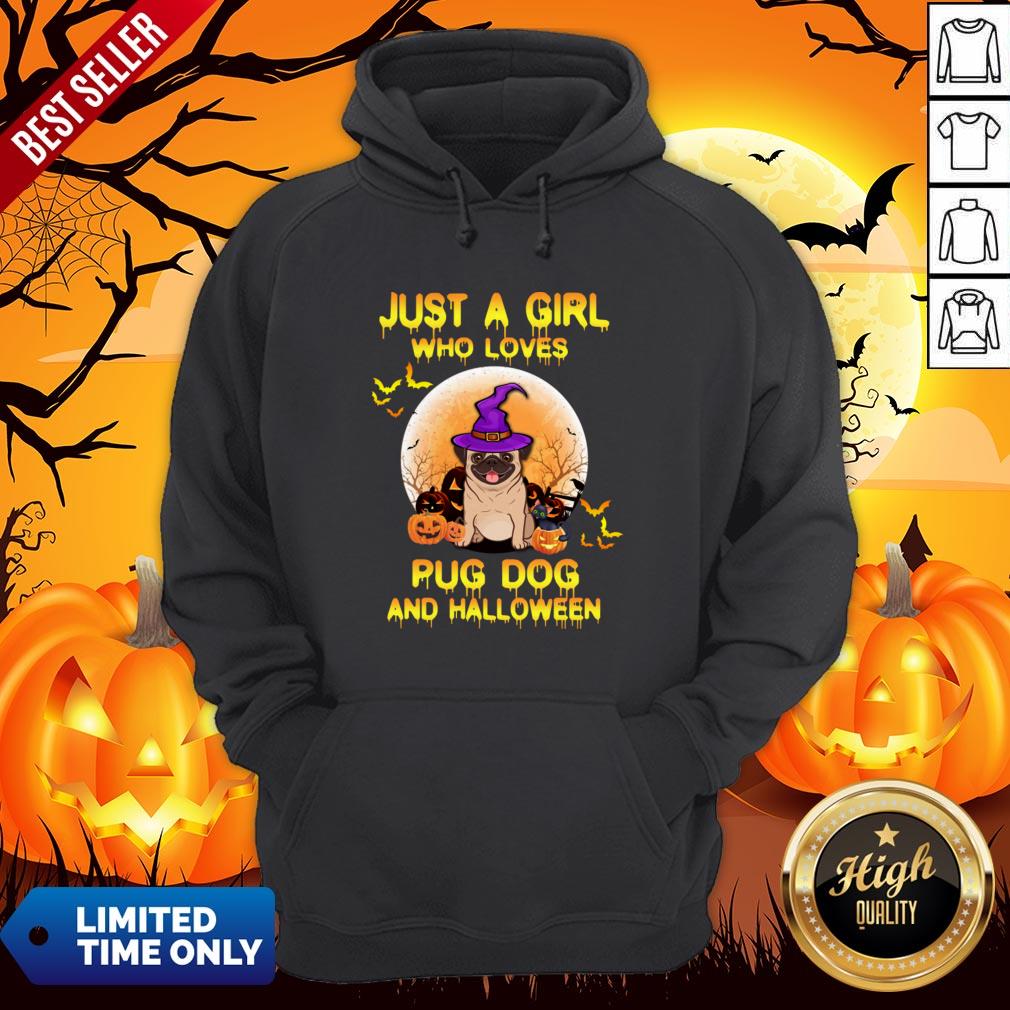 Just A Girl Who Loves Pug And Halloween Shirt