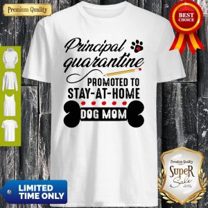 Principal Quarantine Promoted To Stay At Home Dog Mom Covid-19 Shirt
