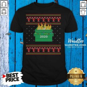 Official 2020 Dumpster Fire Light Ugly Christmas Shirt