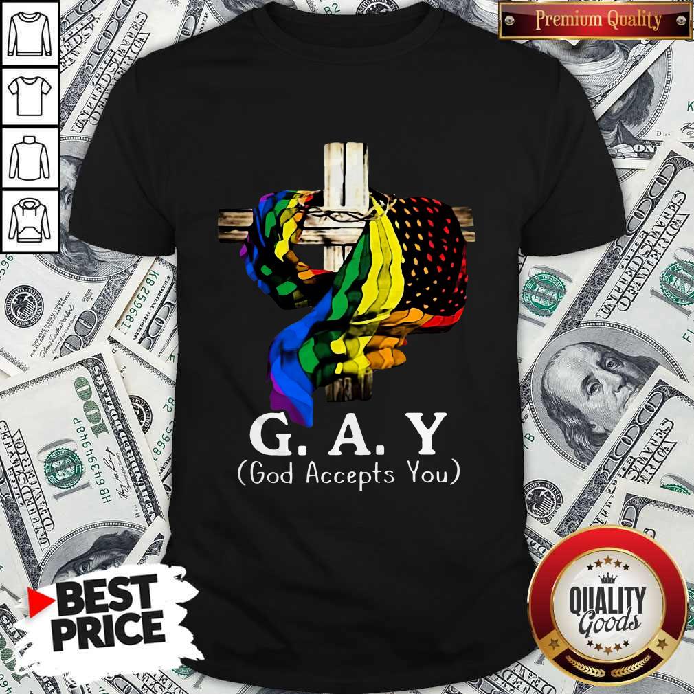 LGBT Cross Jesus Gay God Accepts You Shirt