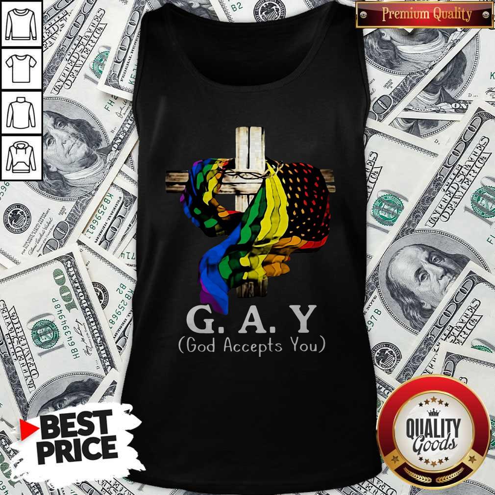 LGBT Cross Jesus Gay God Accepts You Shirt