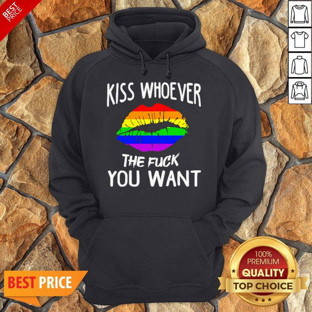 LGBT Lips Kiss Whoever The Fuck You Want Shirt