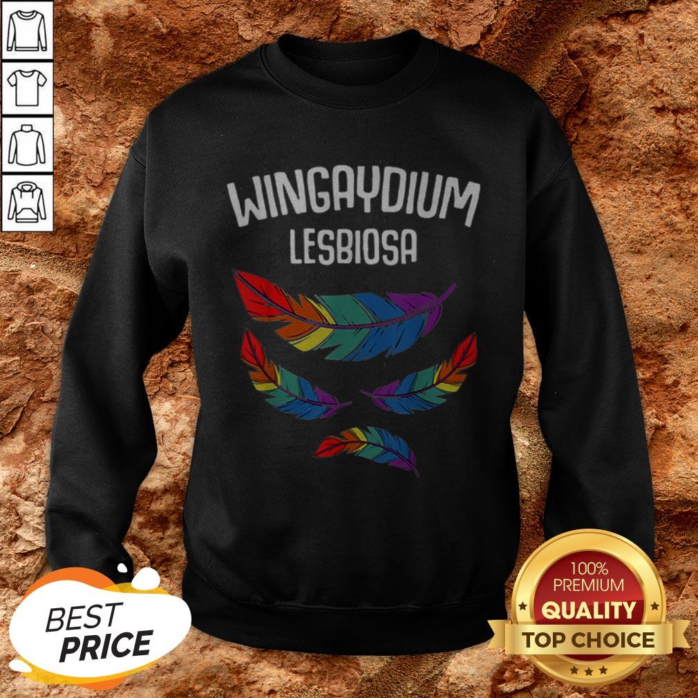 Lgbt Pride Lesbian Love Wingaydium Lesbiosa Rainbow Shirt