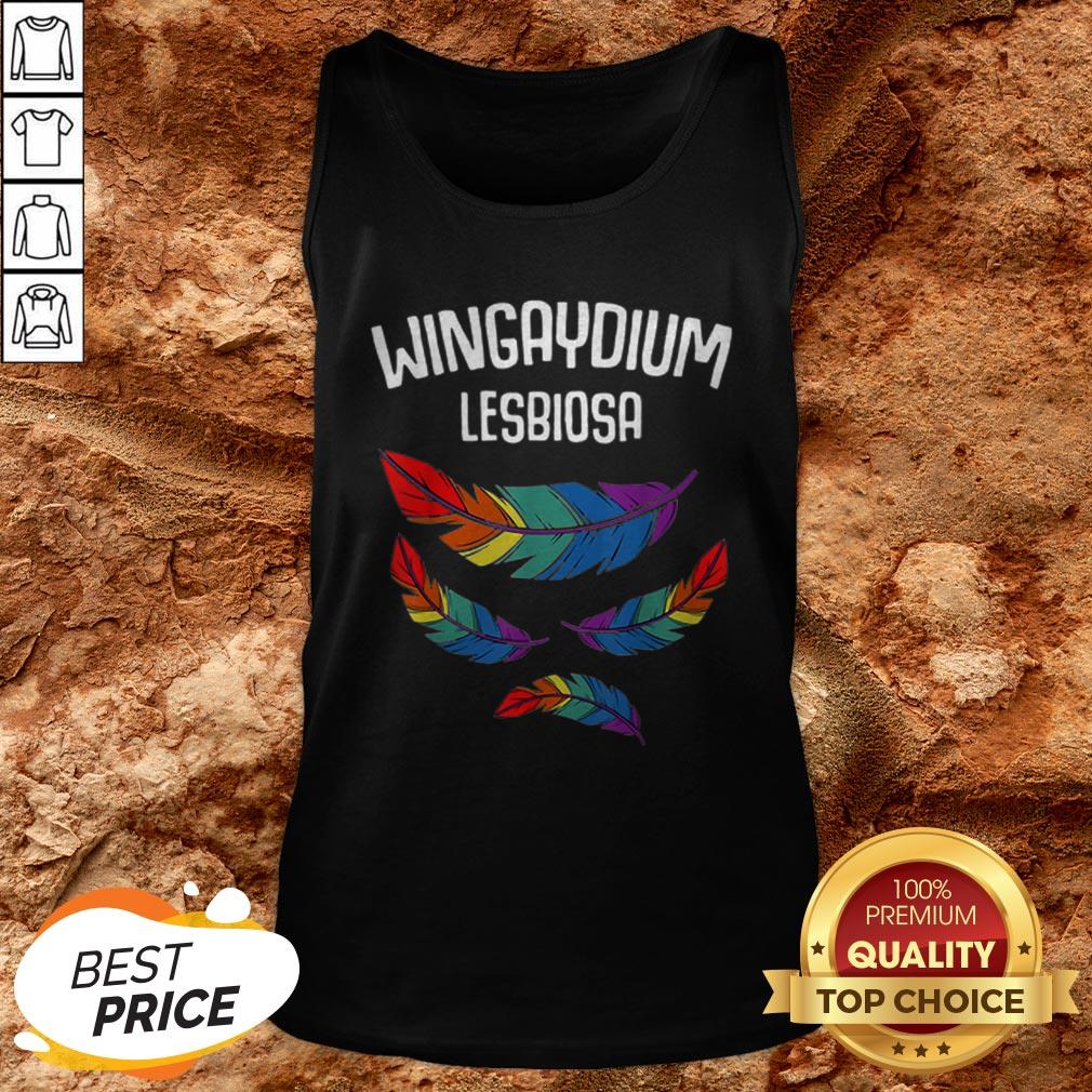 Lgbt Pride Lesbian Love Wingaydium Lesbiosa Rainbow Shirt
