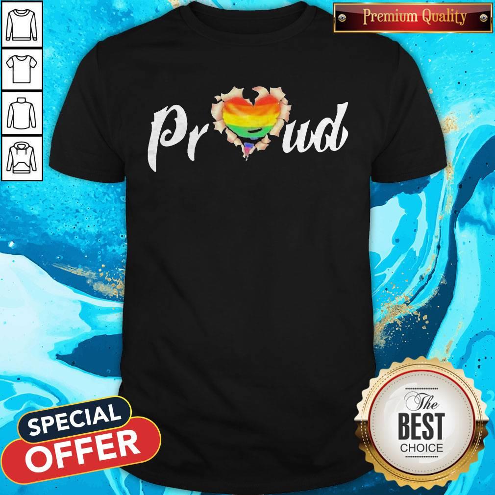 LGBT Proud Blood Inside Me Heart Shirt