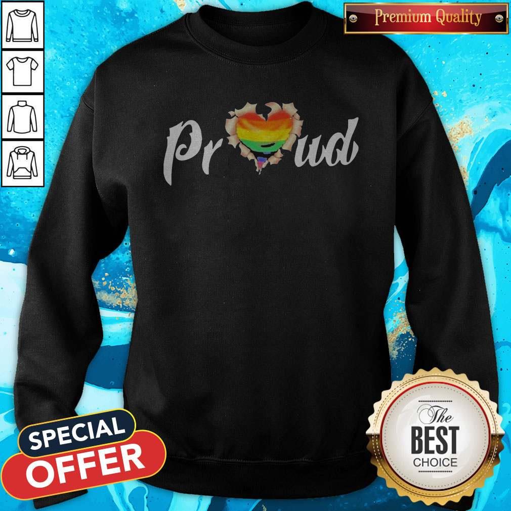 LGBT Proud Blood Inside Me Heart Shirt