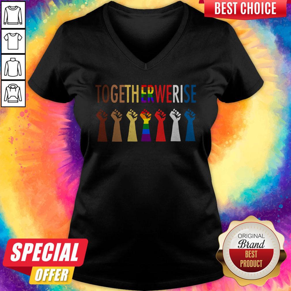 LGBT Strong Hand Together We Rise Shirt