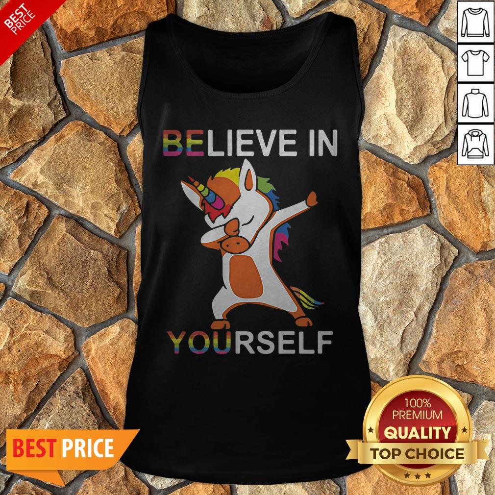 LGBT Unicorn Dabbing Believe In Yourself Shirt