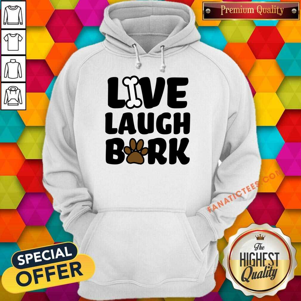 Live Laugh Bark Dog Skeletal Footprint Shirt