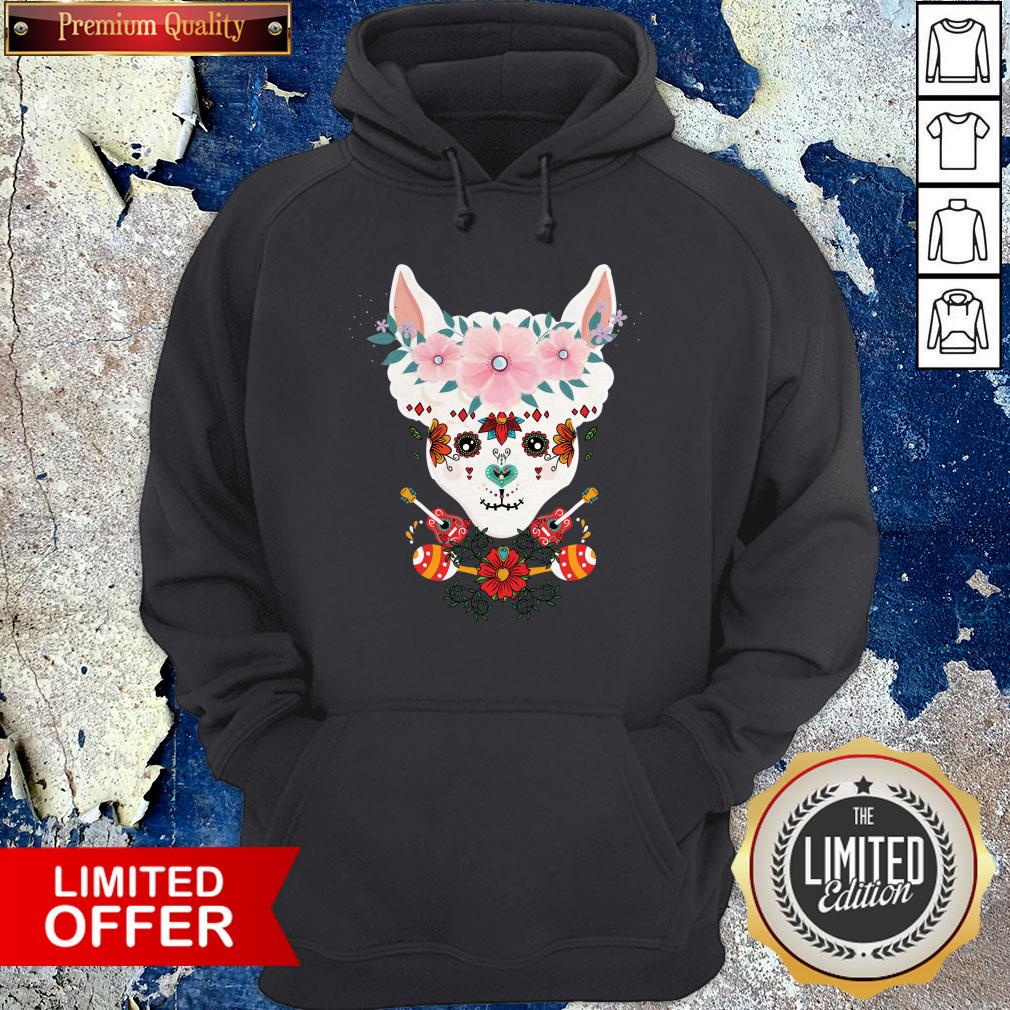 LLama Dia De Los Muertos Day Of The Dead Alpaca Calavera Shirt