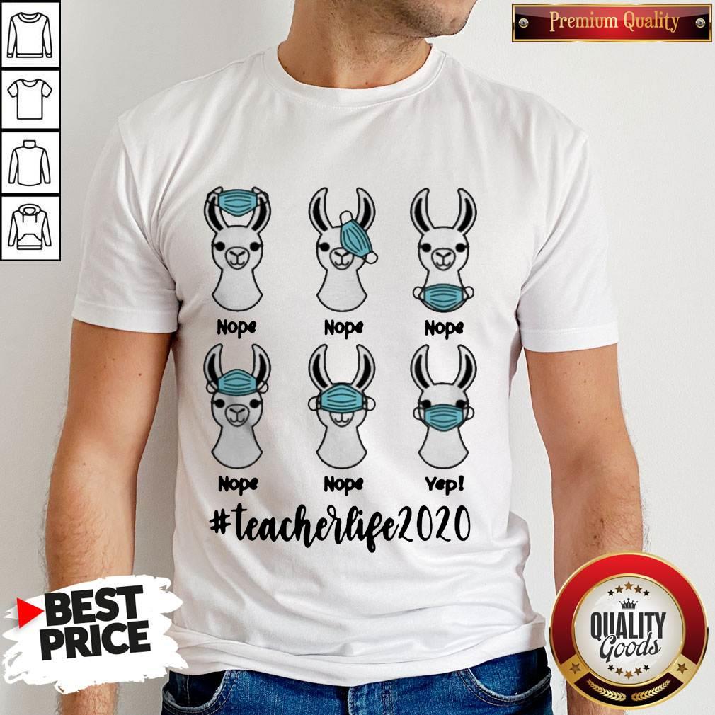 Llama Right Way To Wear Mask #Teacherlife 2020 Shirt