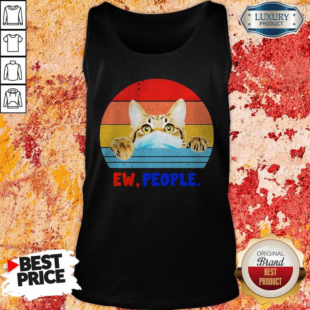 Love Cat Face Mask Ew People Vintage Retro Shirt