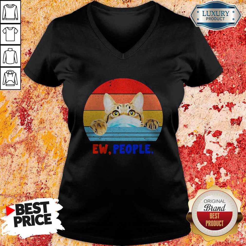 Love Cat Face Mask Ew People Vintage Retro Shirt