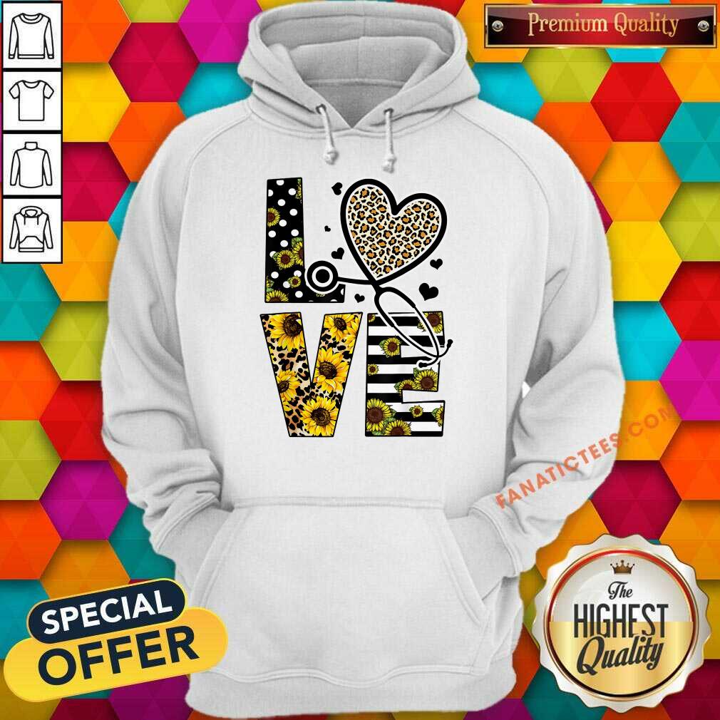 Love Nurse Life Sunflower Leopard Shirt