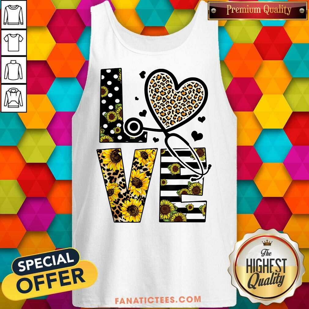 Love Nurse Life Sunflower Leopard Shirt
