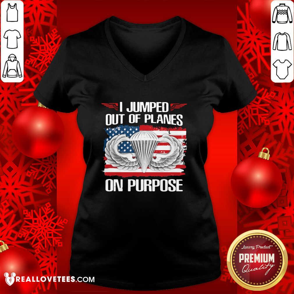 Lovely I Jumped Out Of Planes On Purpose American Flag Shirt