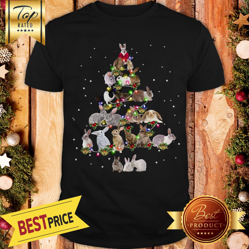 Lovely Rabbit Bunny Christmas Tree Gifts Xmas Costume Shirt