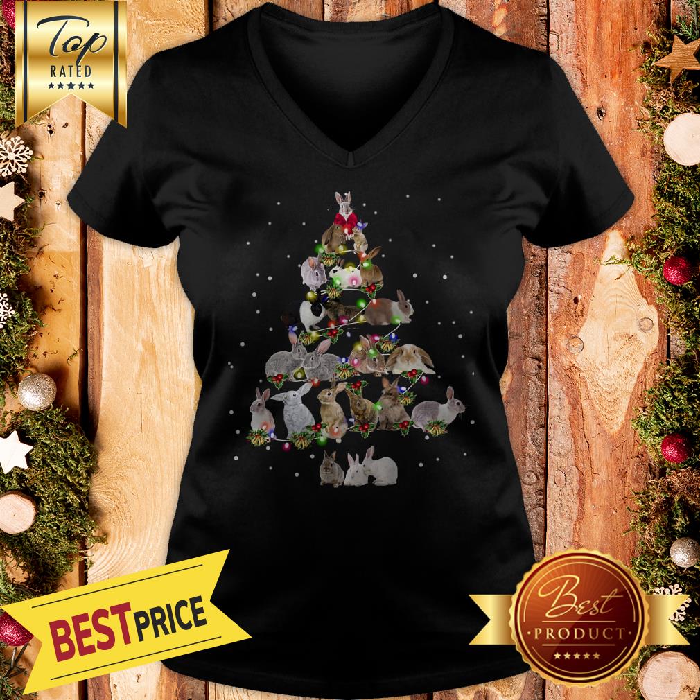 Lovely Rabbit Bunny Christmas Tree Gifts Xmas Costume Shirt