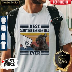 Premium Best Scottish Terrier Dad Ever Vintage Shirt