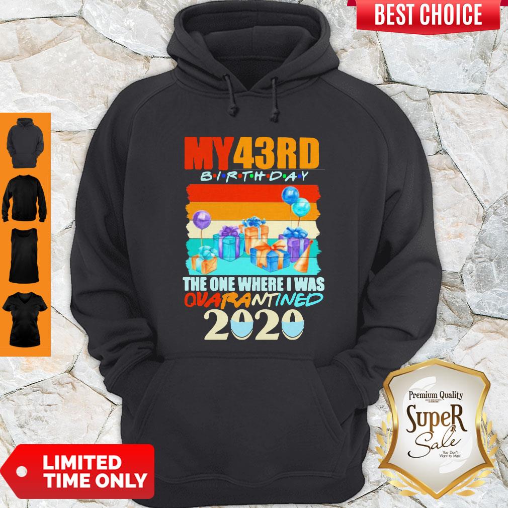 Pretty My 43nd Birthday The One Where I Was Quarantined 2020 Mask Vintage Shirt