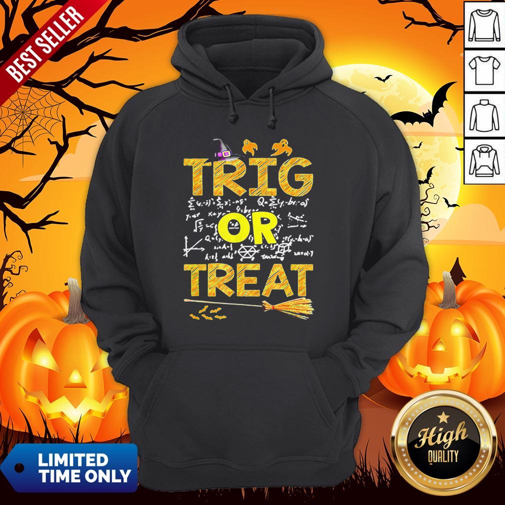 Math Teacher Trig Or Treat StudentSchool College Halloween Shirt