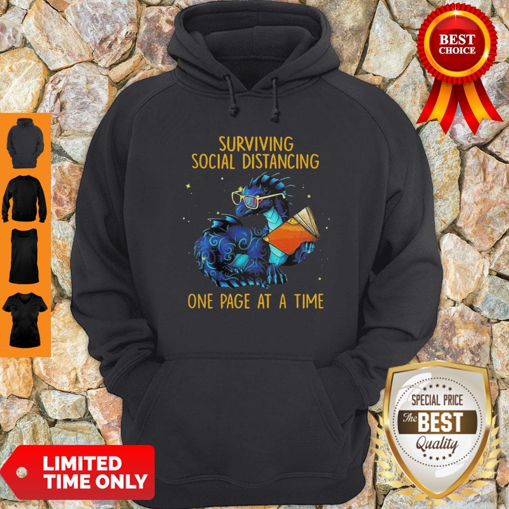 Nice Surviving Social Distancing One Page At A Time Dragon Shirt