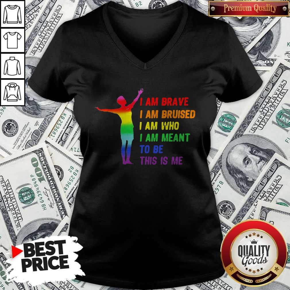 Megan Rapinoe I Am Brave Bruised Who Meant To Be LGBT Flag Shirt