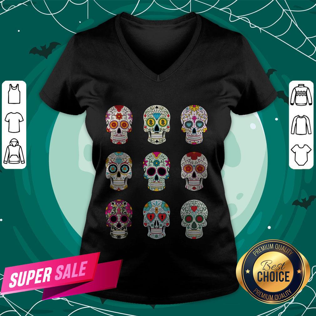 Mexican Sugar Skulls Dia De Muertos Day Of The Dead Shirt