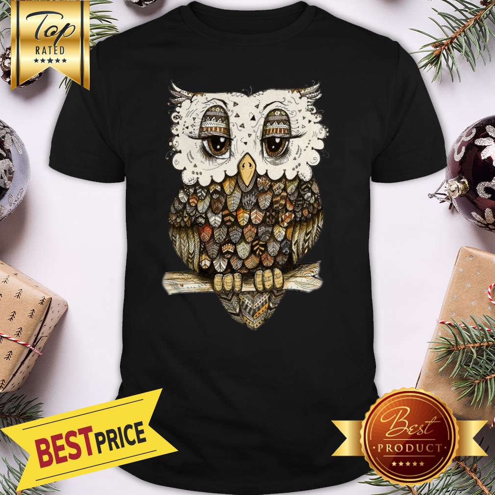 Miaprintspro Owl Brocade Owl Shirt