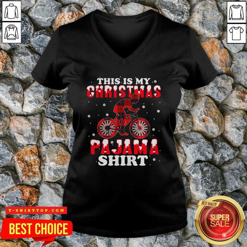 Mountain Biking This Is My Christmas Pajama Shirt