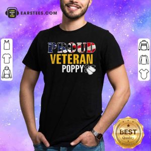 Proud Veteran Poppy With American Flag Veteran Day Shirt