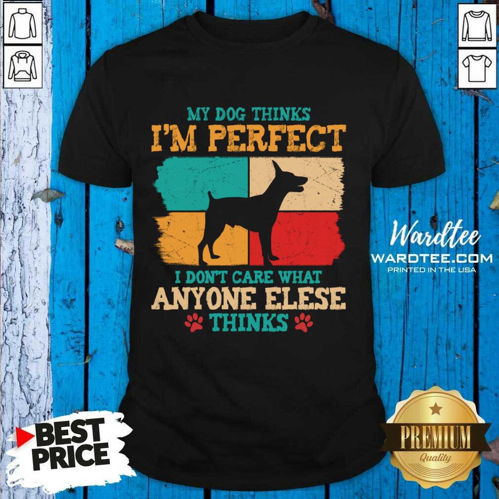 My Dog Thinks I'm Perfect I Don't Care That Anyone Elese Thinks Shirt